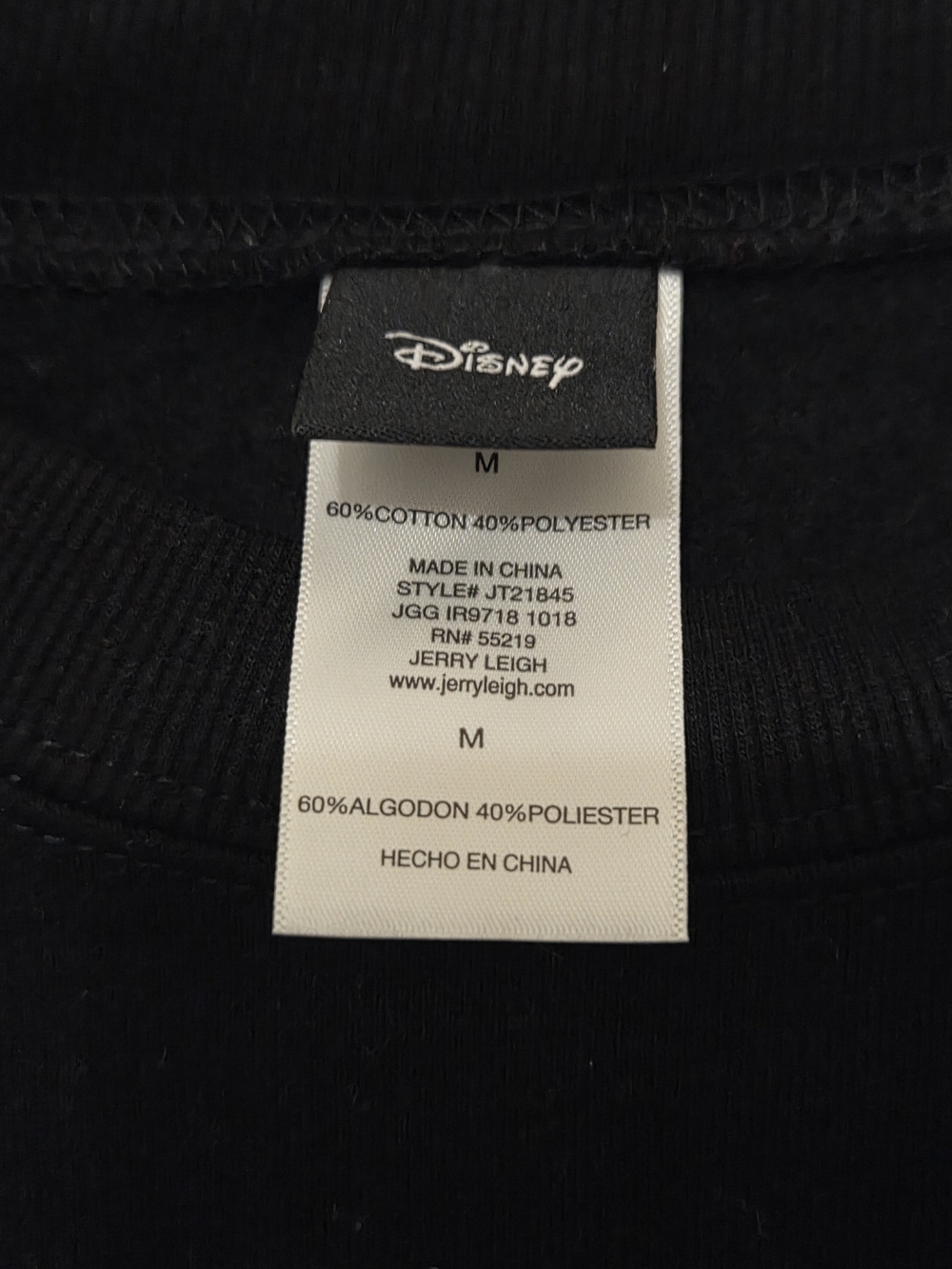 Women's Black Cropped Graphic Sleeve Pullover - Picture 6 of 6